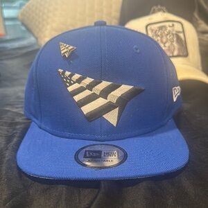 New Era Blue Baseball Hat with Gold Logo